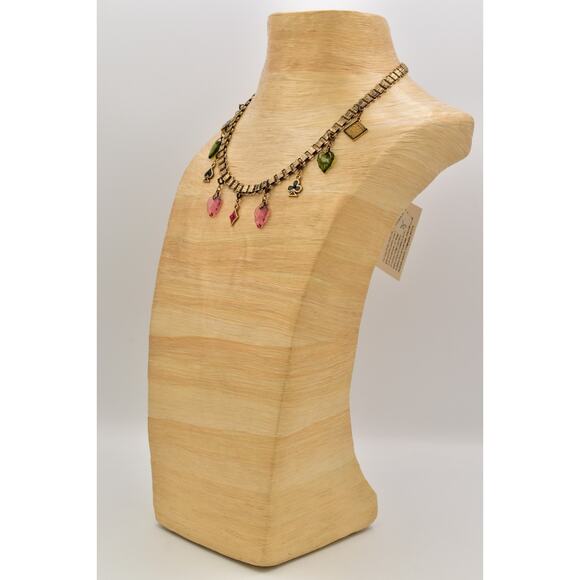 Glass Works Studios Anna Koplik Charm Necklace Collar Casino Cards Signed BinBN - Picture 9 of 12